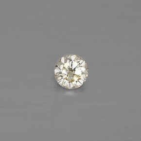 Diamante amarillo natural de 0,10 ct, corte redondo, VS