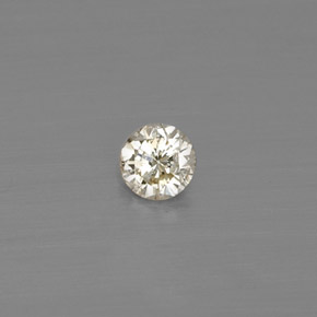 Diamante amarillo natural de 0,10 ct, corte redondo, VS