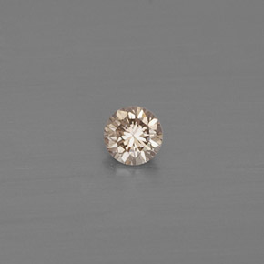 Diamante amarillo natural de 0,08 ct, corte redondo, VS