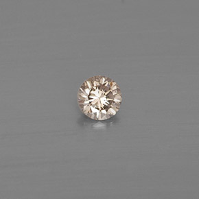Diamante amarillo natural de 0,08 ct, corte redondo, VS