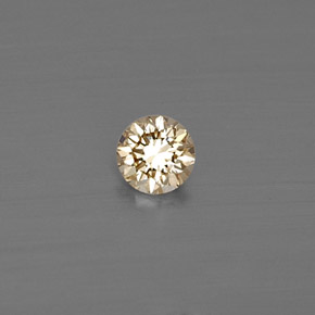 Diamante amarillo natural de 0,11 ct, corte redondo, VS