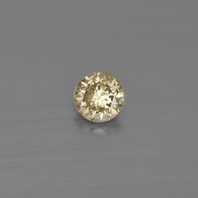 Diamante Champán natural de 0.13 ct, Corte Redondo, VS
