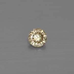 Diamante Champán natural de 0.13 ct, Corte Redondo, VS