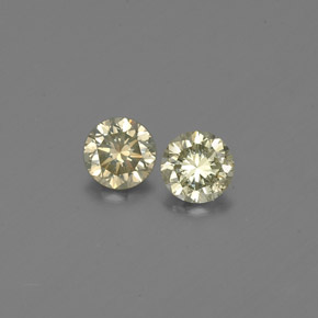 Gemas de Diamante Champán natural de  ct, Corte Redondo, VS