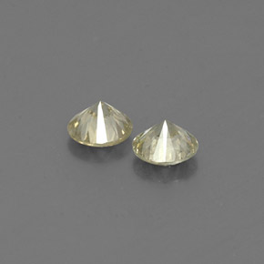 Gemas de diamante amarillo natural de  ct, corte redondo, VS