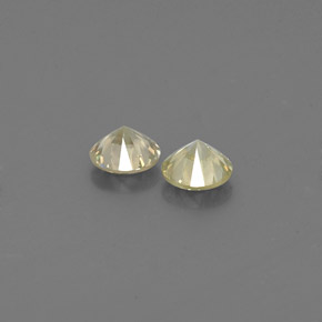 Gemas de diamante amarillo natural de  ct, corte redondo, VS