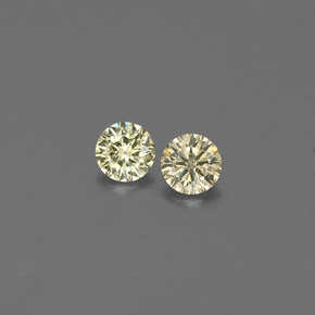 Gemas de diamante amarillo natural de  ct, corte redondo, VS