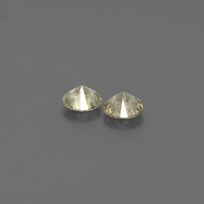 Gemas de diamante amarillo natural de  ct, corte redondo, VS