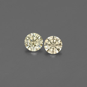 Gemas de diamante amarillo natural de  ct, corte redondo, VS