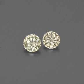 Gemas de diamante amarillo natural de  ct, corte redondo, VS