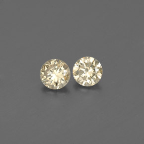 Gemas de Diamante Champán natural de  ct, Corte Redondo, VS