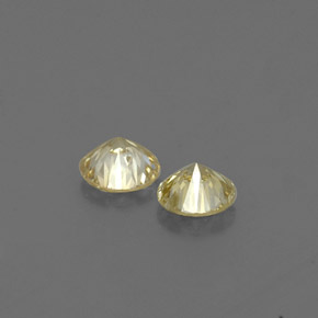 Gemas de diamante amarillo natural de  ct, corte redondo, VS