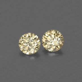 Gemas de Diamante Champán natural de  ct, Corte Redondo, VS