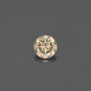 Diamante amarillo natural de 0,18 ct, corte redondo, VS
