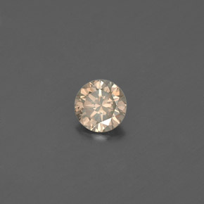 Diamante amarillo natural de 0,18 ct, corte redondo, VS