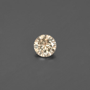 Diamante Champán natural de 0.16 ct, Corte Redondo, VS