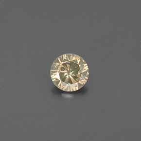 Diamante amarillo natural de 0,20 ct, corte redondo, VS