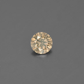Diamante Champán natural de 0.18 ct, Corte Redondo, VS