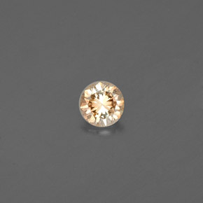 Diamante Champán natural de 0.12 ct, Corte Redondo, VS