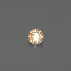 Diamante Champán natural de 0.12 ct, Corte Redondo, VS