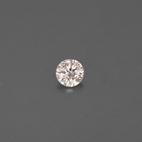 Diamante Champán natural de 0.08 ct, Corte Redondo, VS