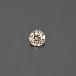Diamante Champán natural de 0.11 ct, Corte Redondo, VS