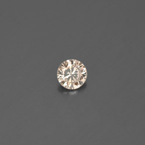 Diamante Champán natural de 0.11 ct, Corte Redondo, VS