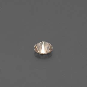 Diamante Champán natural de 0.11 ct, Corte Redondo, VS