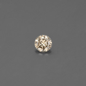 Diamante Champán natural de 0.09 ct, Corte Redondo, VS