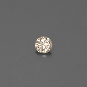 Diamante Champán natural de 0.09 ct, Corte Redondo, VS