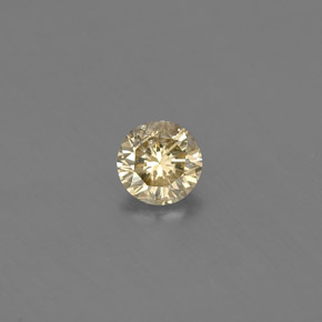 Diamante Champán natural de 0.20 ct, Corte Redondo, VS