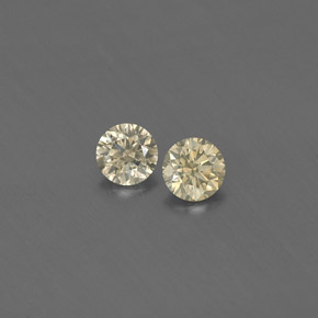 Gemas de Diamante Champán natural de  ct, Corte Redondo, VS