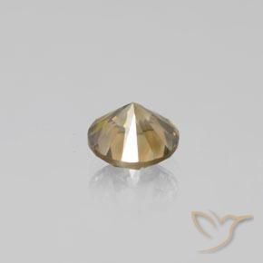 Diamante champaña natural de 1.61 ct, Redondo, SI