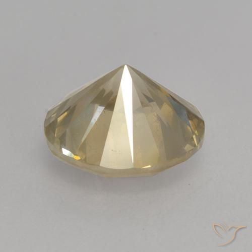 Diamante champaña natural de 1.54 ct, Redondo, SI