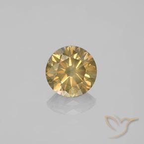 1.50ct Natural champaña Diamante, Redondo, SI