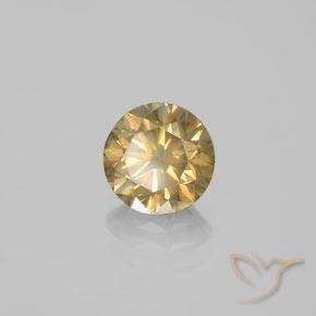 Diamante champaña natural de 1.50 ct, Redondo, SI