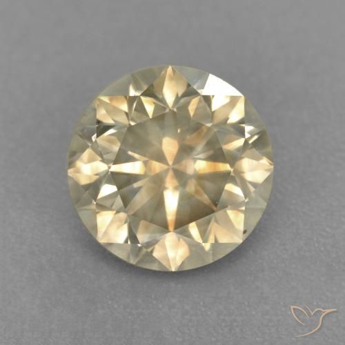 1.85ct Natural Champán Diamante, Redondo, SI