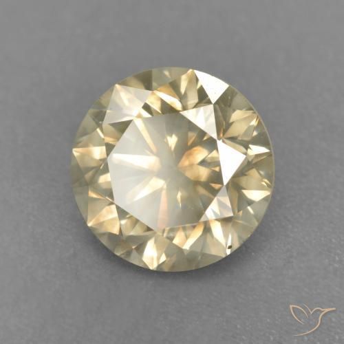 Diamante Champán natural de 1.85 ct, Redondo, SI