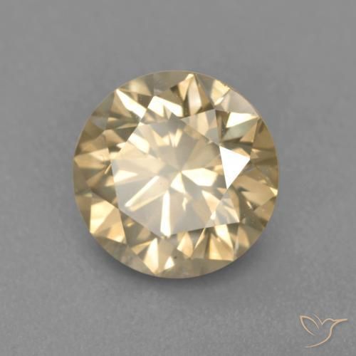 Diamante Coñac natural de 1.67 ct, Redondo, SI
