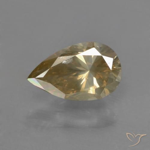 0.96ct Natural Coñac Diamante, En forma de pera, SI