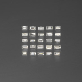 Gemas de diamante blanco natural de 0,42 ct, baguette, SI
