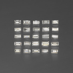 Gemas de diamante blanco natural de 0,42 ct, baguette, SI