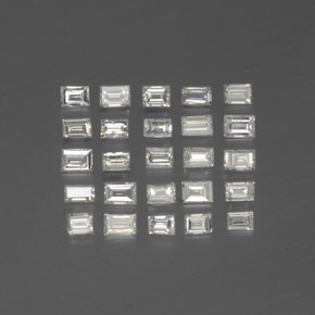 Gemas de diamante blanco natural de  ct, baguette, SI