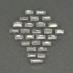 Gemas de Diamante Blanco cálido natural de 0.48 ct, Corte Baguette, SI