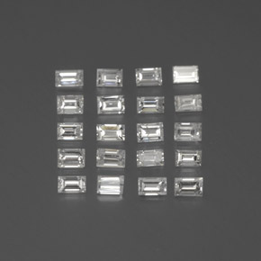 Gemas de diamante blanco natural de  ct, baguette, SI