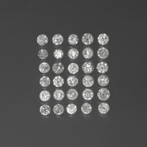 Gemas de diamante blanco natural de  ct, corte redondo, SI