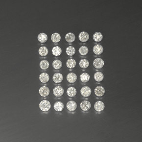 Gemas de diamante blanco natural de  ct, corte redondo, SI