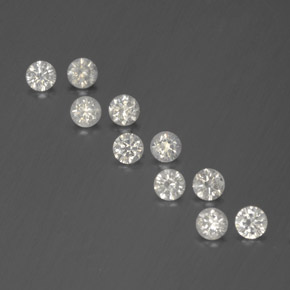 Gemas de diamante blanco natural de  ct, corte redondo, SI