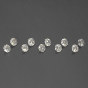 Gemas de diamante blanco natural de  ct, corte redondo, SI
