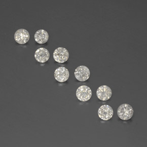 Gemas de diamante blanco natural de  ct, corte redondo, SI